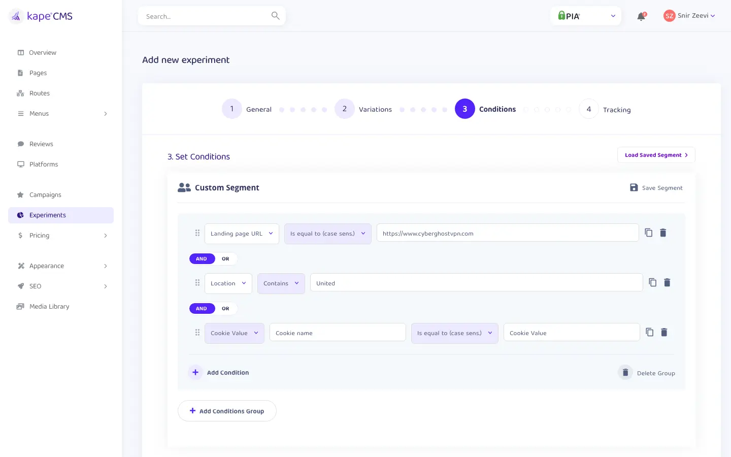 Kape CMS: A/B Testing Module