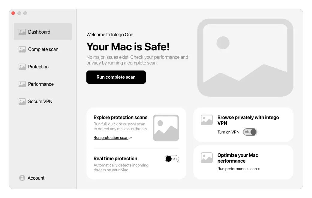 Wireframe: dashboard
