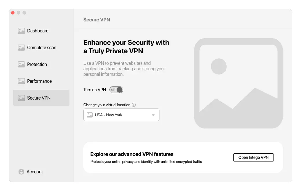 Wireframe: VPN